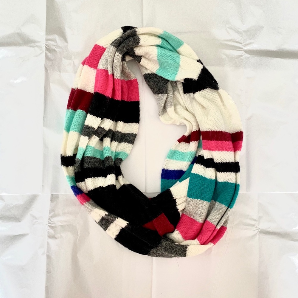 Multicolor Striped Infinity Scarf